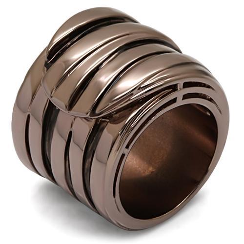 JCE1643 Chocolate Gold Brass Ring with No Stone