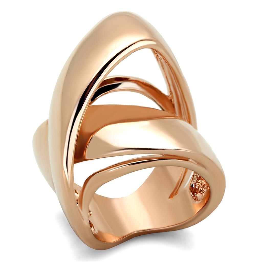 JCE3201 Rose Gold Brass Ring with No Stone