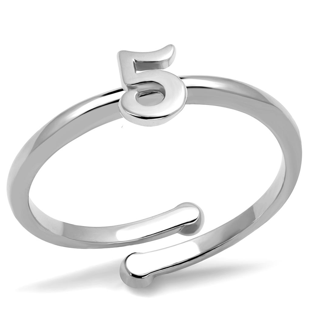 JCE4015 Rhodium Brass Ring with No Stone