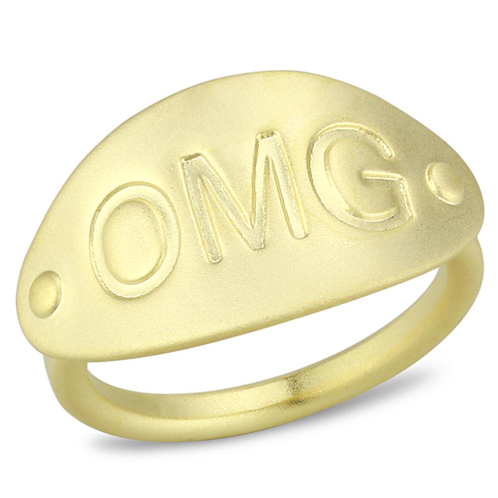 JCE4243 Matte Gold Brass Ring with No Stone