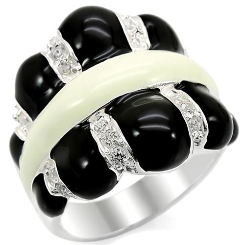 JCES364 Silver 925 Sterling Silver Ring with AAA Grade CZ  in Clear
