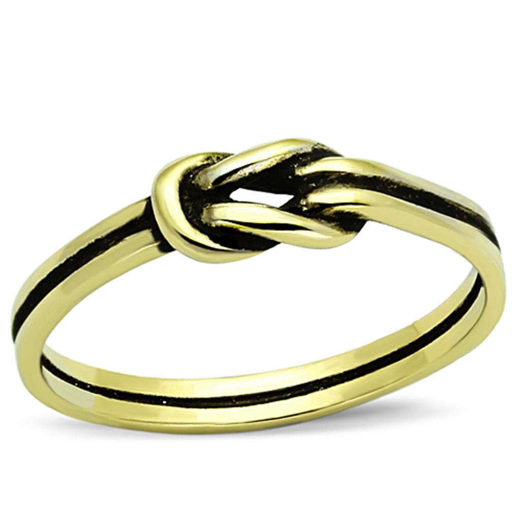 JCE1239G IP Gold(Ion Plating) Stainless Steel Ring with No Stone