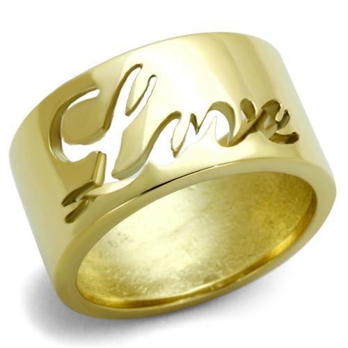 JCE1878 IP Gold(Ion Plating) Stainless Steel Ring with No Stone