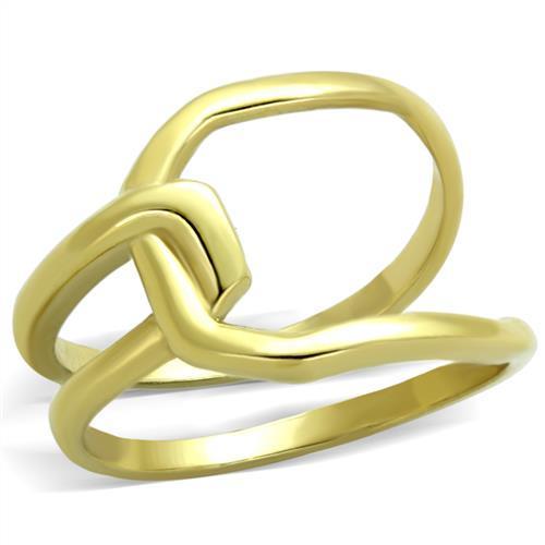 JCE1883 IP Gold(Ion Plating) Stainless Steel Ring with No Stone